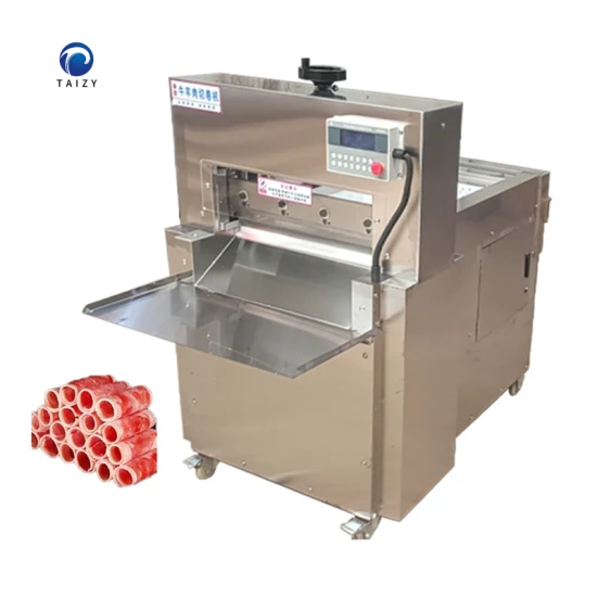 Commercial Stainless Steel Full Automatic CNC Lamb Roll Bacon Slicer Cutting Frozen Meat Slicing Machine